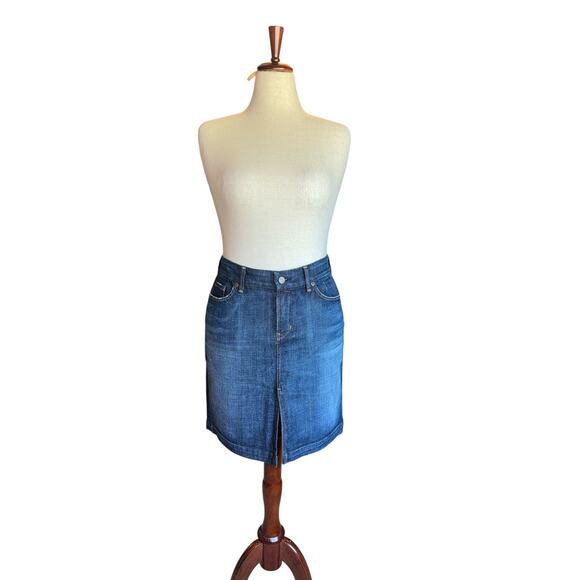 Citizens of Humanity Stretch Denim Skirt Size 30 | Knee-Length Dark Wash - Picture 3 of 14